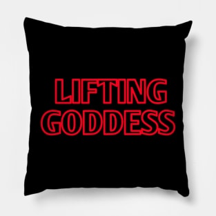 Lifting Goddess red Pillow