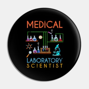 Lab Technologist Science Geek Medical Laboratory Scientist Pin