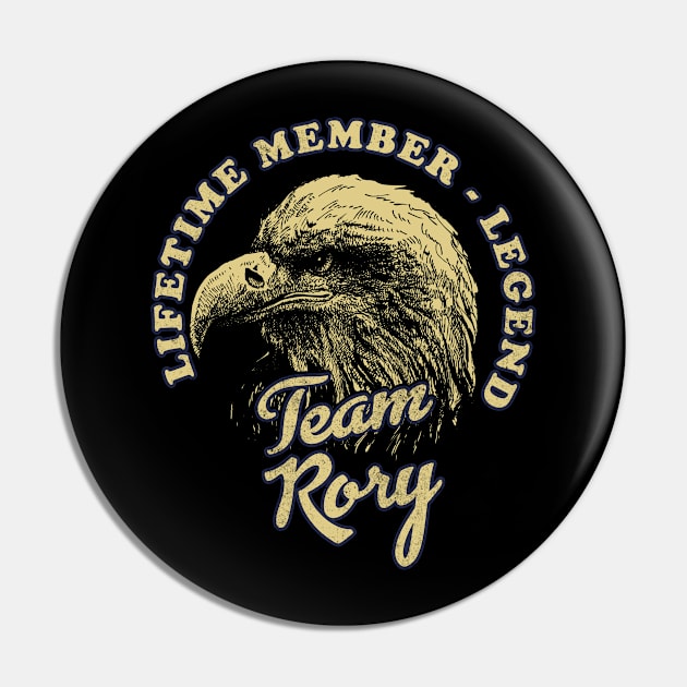 Rory Name - Lifetime Member Legend - Eagle Pin by Stacy Peters Art