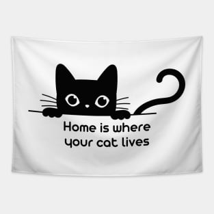 Home is where your cat lives Tapestry