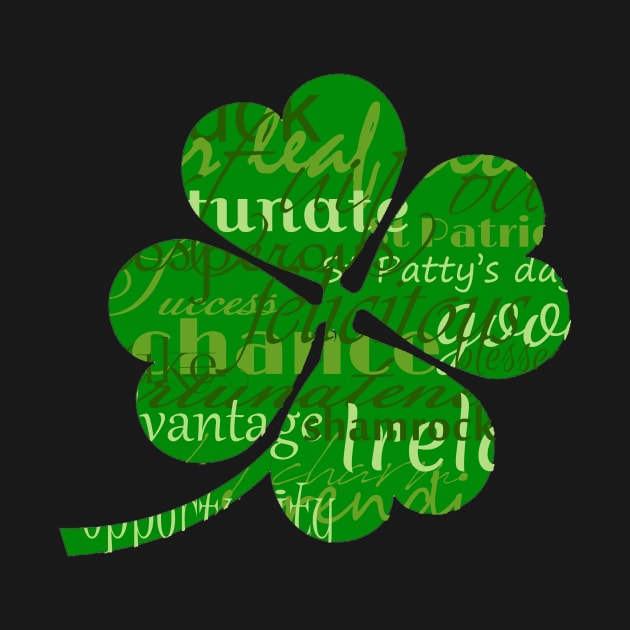 Irelands St patricks day worded 4 leaf shamrock by ownedandloved