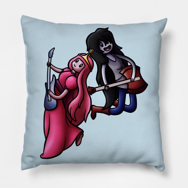 Marceline and Princess Bubblegum Pillow by VanumChan