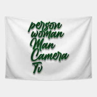 Person woman man camera tv Tapestry