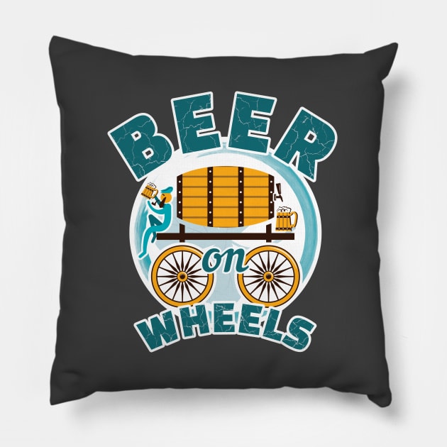 Beer on Wheels Pillow by dkdesigns27