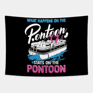 Funny Pontoon Party Boating Gift Tapestry