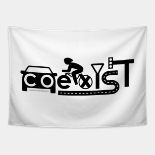 Coexist Tee Black Logo (Various Colors) Tapestry