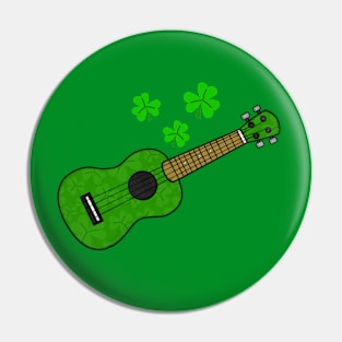 Ukulele St Patrick's Day Ukulelist Irish Musician Pin