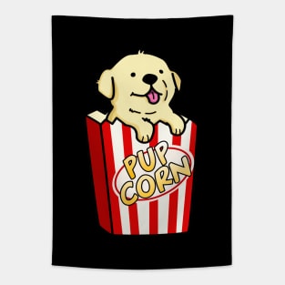 Pupcorn Cute Popcorn Pun. Tapestry