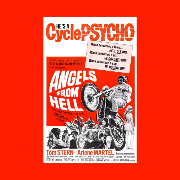 Classic Motorcycle Movie Poster - Angels From Hell by Starbase79