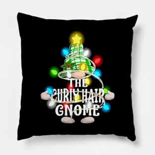 The Curly Hair Gnome Christmas Matching Family Shirt Pillow