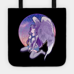 Pastel Goth Angel Horned Devil Anime Kawaii Girl Tote