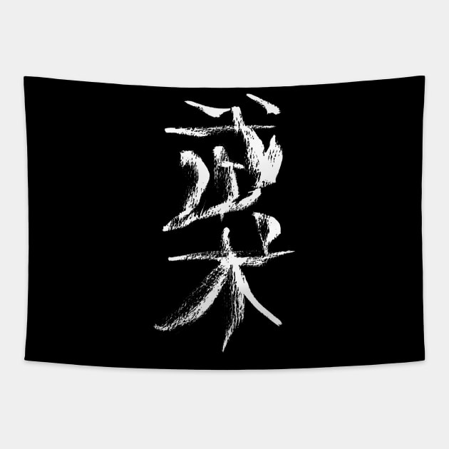 Wushu (chinese) martial-arts INK Tapestry by Nikokosmos