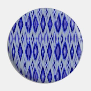 Ikat blue ultramarine Pin