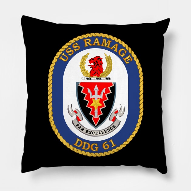 USS Ramage (DDG-61) wo Txt Pillow by twix123844