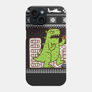 Godzilla Ugly Christmas Sweater Phone Case