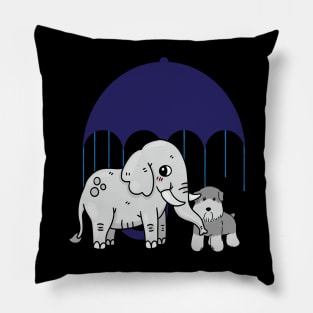 elephant and dog Pillow