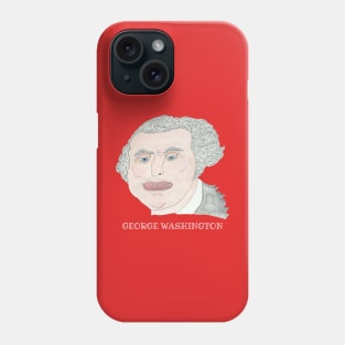 George Washington Hand Drawn Funny Tshirt Phone Case