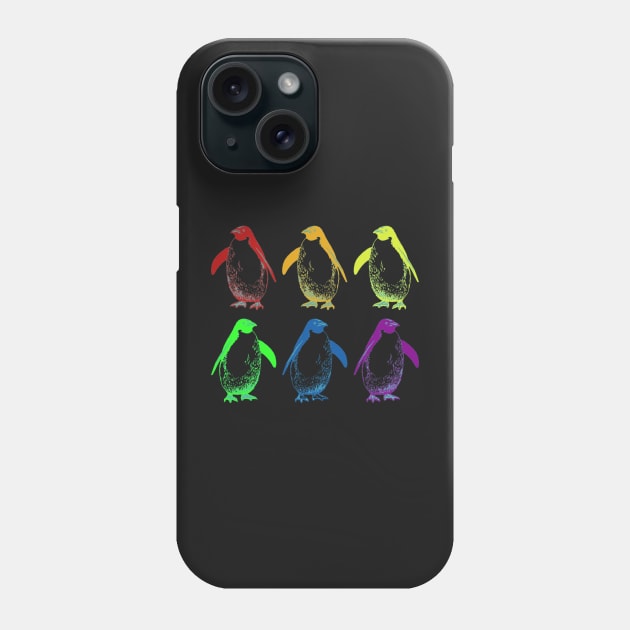 Colorful penguin pattern Phone Case by LukjanovArt