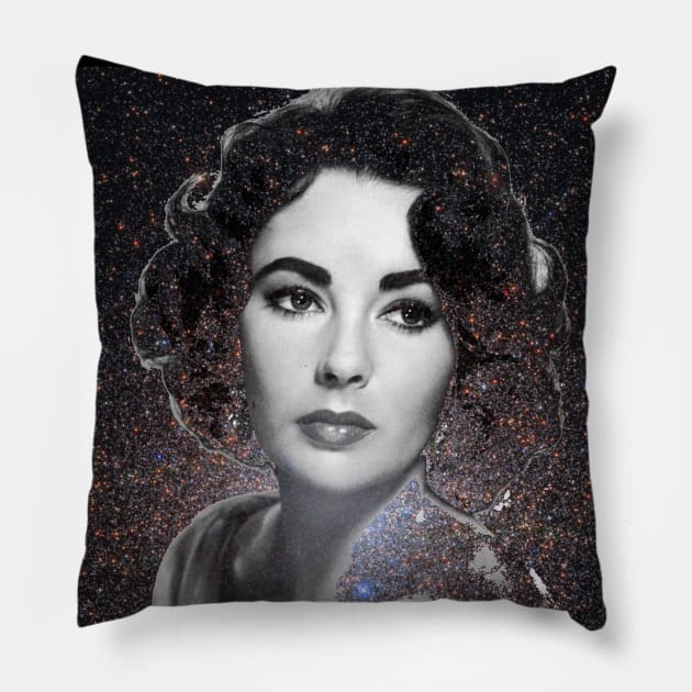 Elizabeth Taylor Queen of Space Pillow by asimplefool