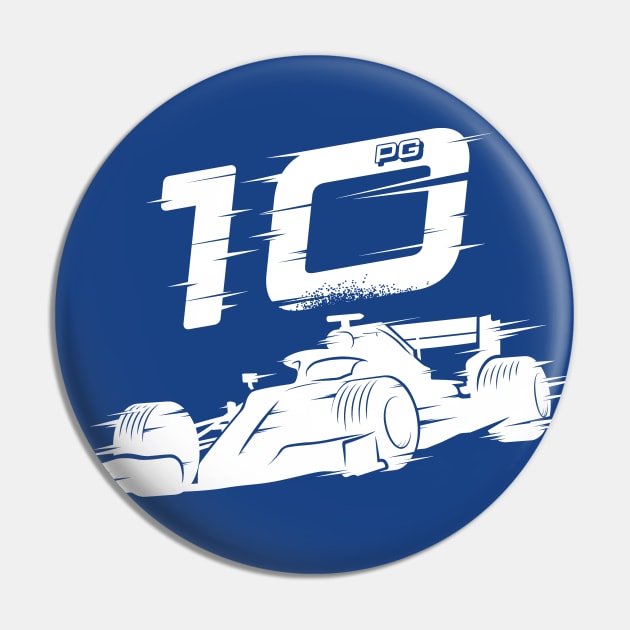 We Race On! 10 [White] Pin by DCLawrenceUK