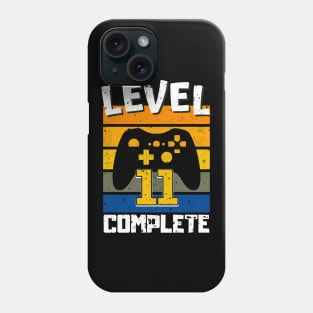 Level 11 Complete 11th Birthday Retro Gaming Kids Phone Case