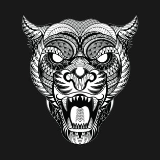 Tribal line Art Tiger T-Shirt