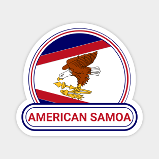 American Samoa Country Badge - American Samoa Flag Magnet