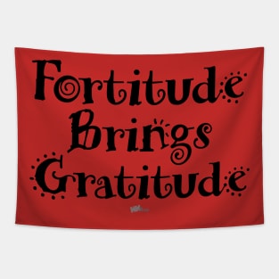 Gratitude F-B_Front-black Tapestry