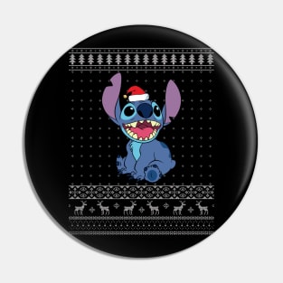Lilo And Stitch Christmas Knit Pattern Pin