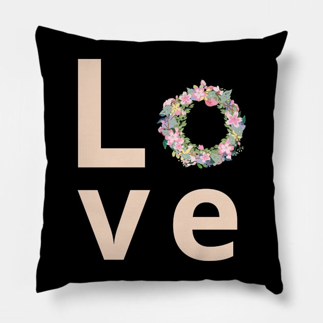 Flowers lover design gift for her who love floral design Pillow by Maroon55