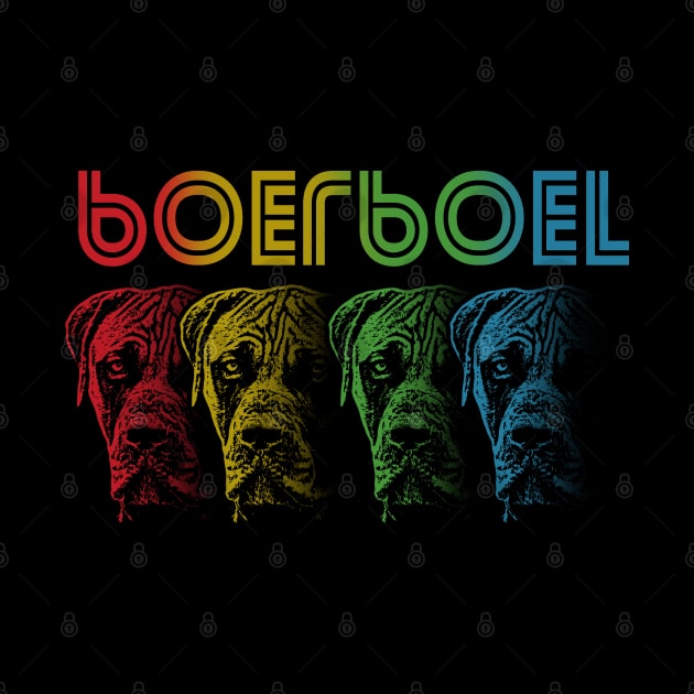 Cool Retro Groovy Boerboel Dog by Madfido