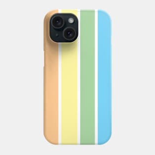Bright pastel rainbow stripe - vertical Phone Case
