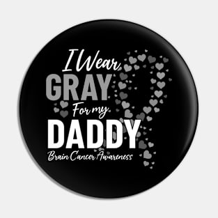 Brain Cancer Glioblastoma Awareness Dad Warrior Brain Tumor Pin