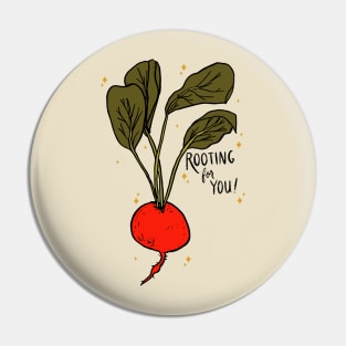 rooting for you - radish pun Pin