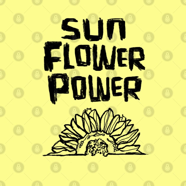sunflower sun flower power by badlydrawnbabe