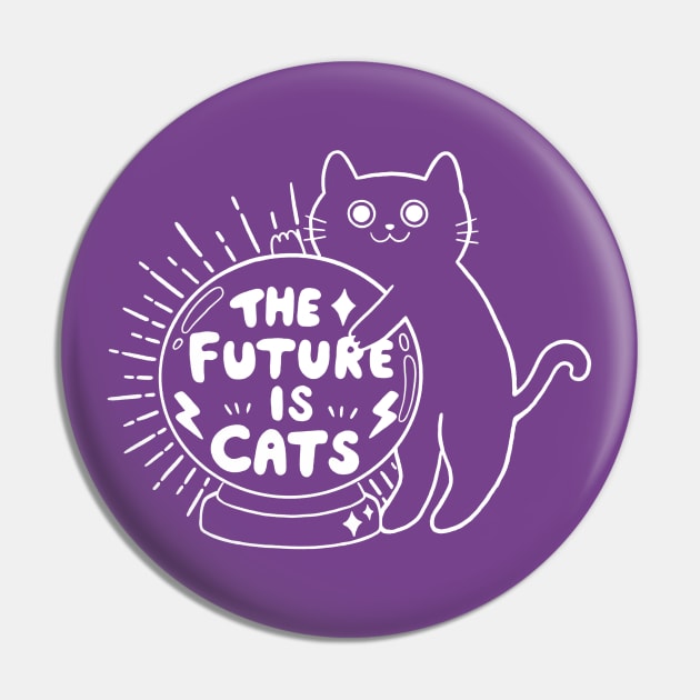 The Future is Cats! Crystal Ball Psychic Pin by awesomesaucebysandy