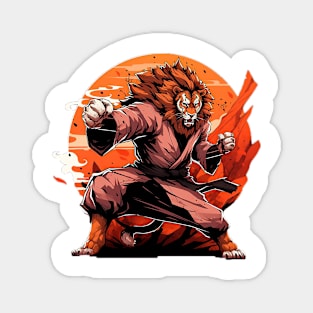 karate lion Magnet