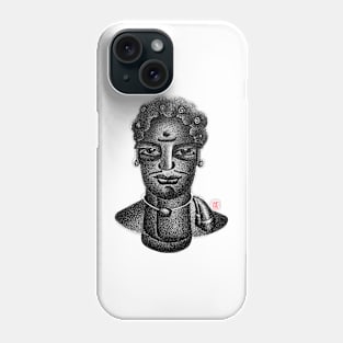 Curly Hair Indian Village Man Face Portrait Phone Case