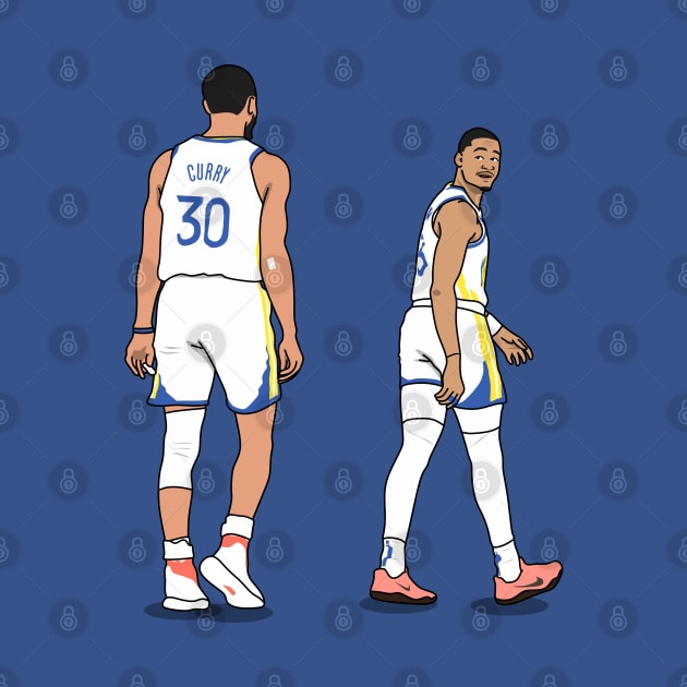 jordan poole looking at steph by rsclvisual