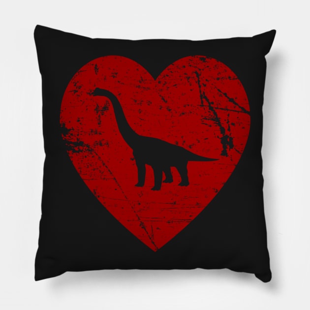 I Love Dinosaurs Brontosaurus T Shirt Pillow by Gavinstees