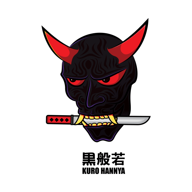 Kuro Hannya (黒般若) by Orthros_Arts