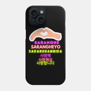 saranghe sarangheyo saranghamnida Phone Case