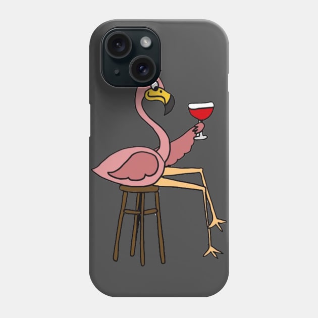 Flamingo Drinking Beer Phone Case by Manafff