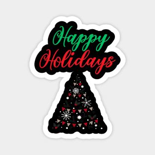 Happy Holidays, Xmas, Christmas Tree Design Magnet
