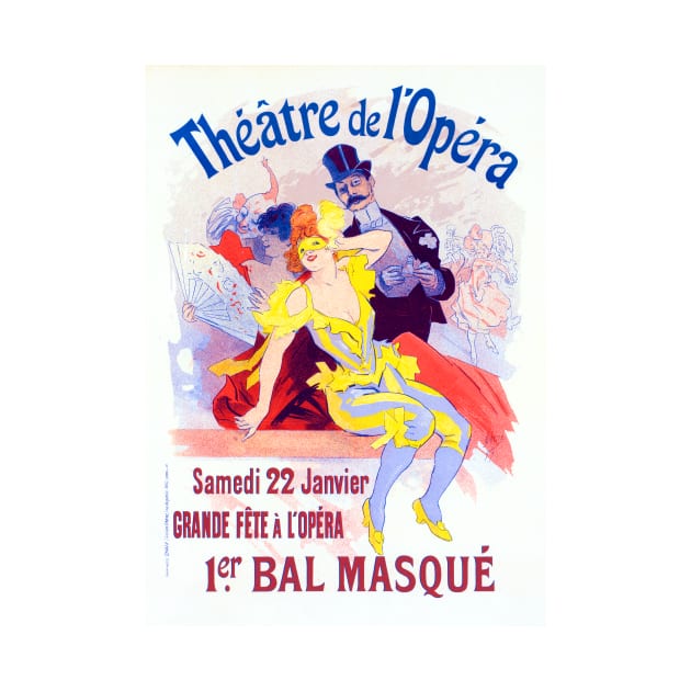 Bal Masqué Masked Ball la Grande Fête à l'Opéra 1898 Jules Chéret by rocketshipretro