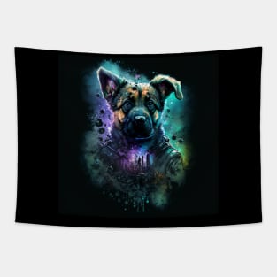 German shepard Puppy Tapestry