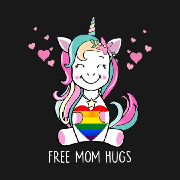 Free Mom Hugs Unicorn by Xizin Gao