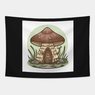 Mushroom House Tapestry