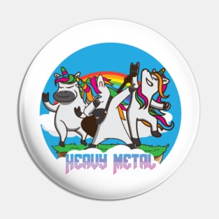 Death Metal Heavy Metal Unicorn Pin