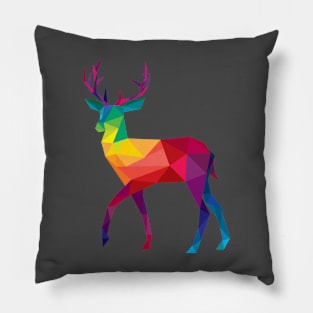 Polygon Deer Pillow